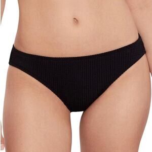Salt + Cove Juniors' Hipster Ribbed Bikini Swimsuit Bottom Black Size XL